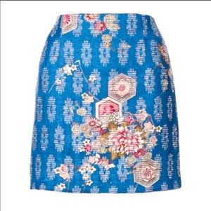 SOLD ZARA KNIT BROCADE FLORAL POP KNIT SKIRT